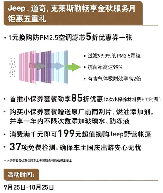 【长驾Jeep全境界金秋服务月清新来袭_汽车