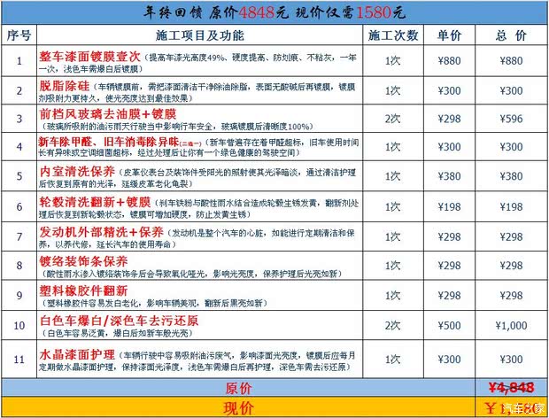 套餐二:原价 2476元,现仅需 880元