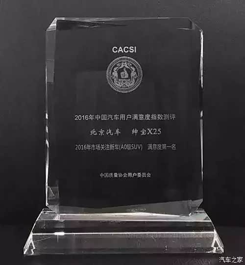 2016年CACSI测评 绅宝X25黑马夺魁_西安华瑞