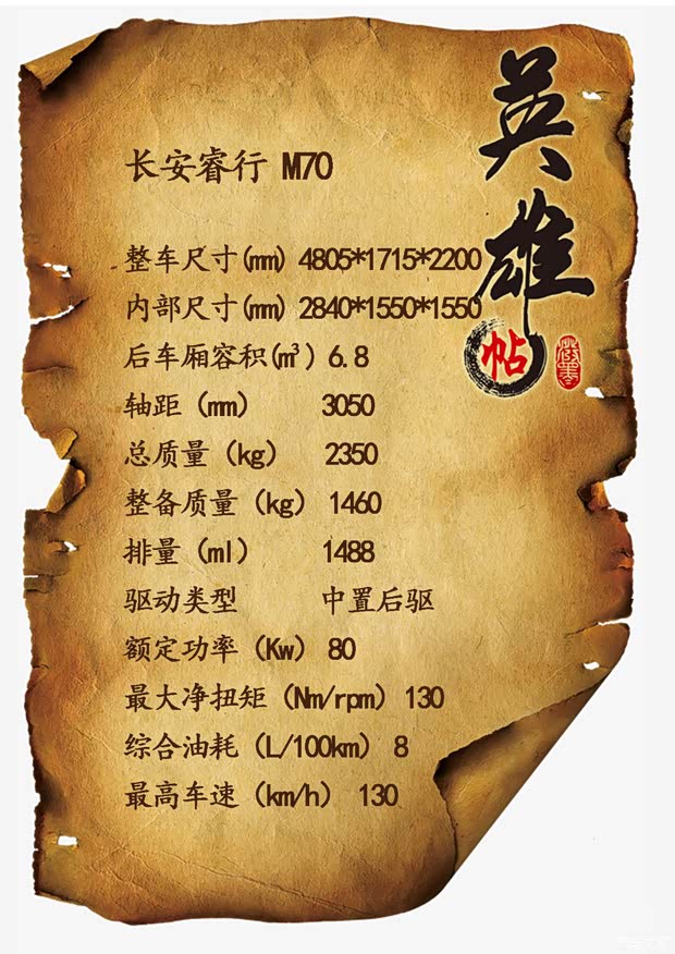 长安睿行m系列英雄帖