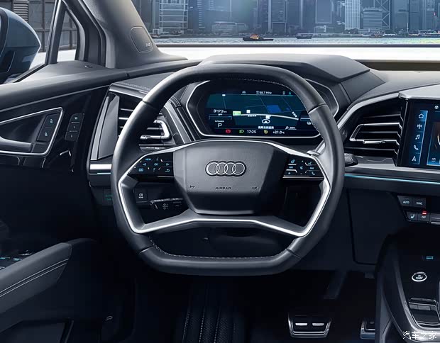 奥迪 q4 e-tron超a 感受的纯电豪华 suv