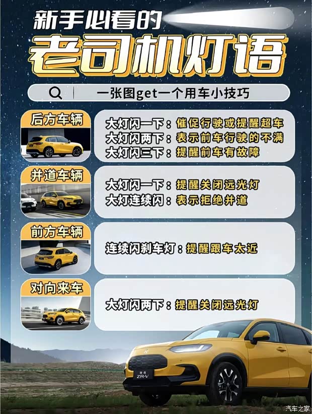 一定要知道的汽车灯语秒懂老司机