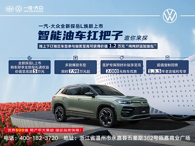 探岳X限时优惠 目前优惠高达4.8万