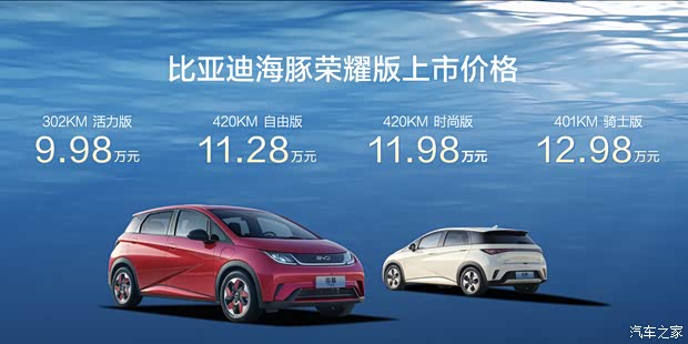 比亚迪海豚荣耀版配置升级售价厚道